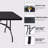 8Ft Folding Patio Table, Portable Plastic Table For Camping, Picnics, Parties, High Load Bearing-339021435-339021381-339021432