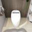 Toilette intelligente avec siège chauffant à fermeture silencieuse, coup de pied / hors siège / occultant / chasse à distance, toilette allongée avec bidet sans réservoir, veilleuse douce, télécommande