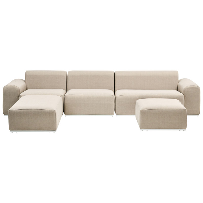 Lounge Set Dequesha Olefin Beige 7 Seater, Beige