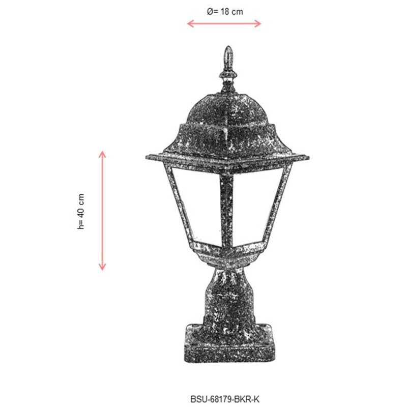 Outdoor Wall Lamp, Traditional American Industrial Design, Brown ABS Body, 15.7 x 7.1 inches | Polycarbonate Cap, E27 Socket (Max 40W), IP65 Waterproof | Perfect for Nostalgic Outdoor Spaces & Patios