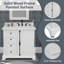 Meuble-lavabo simple 36 po Icon avec dessus en marbre naturel de Carrare, lavabo et dosseret. Blanc pur. Pré-assemblage