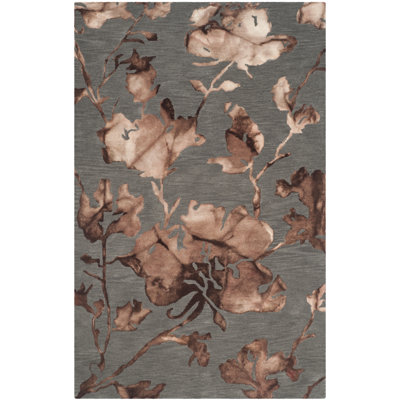 Tapis floral en laine touffeté à la main Coleman