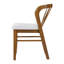 Ensemble de 2 chaises de salle à manger modernes, rembourrées en bois d'hévéa pour petite cuisine