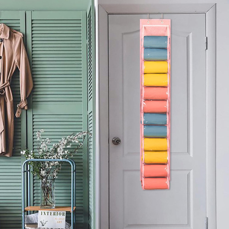 Wall Organizer with Wall Baskets, Pink