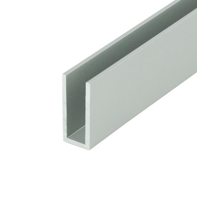 Outwater Alu1257-S Finition satinée 9/32 po, dimension intérieure, profilé en U, canal en C, longueurs de 72 po (paquet de 18)