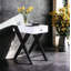 Table d'appoint Fierce blanc et noir avec port USB intégré-125534457