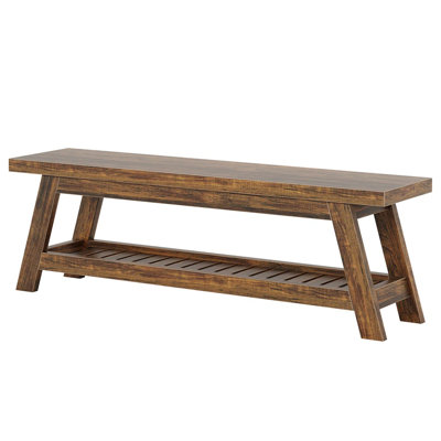 Modern Farmhouse 2-tier Storage Side Table