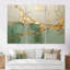 «Green Gold Minimalisme Poteries», ensemble d'art sur toile à spirales abstraites-99828794-99828796