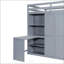 Lit mezzanine double avec garde-robe