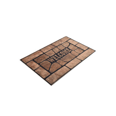 Paillasson durable en PVC antidérapant de 15,7 po x 23,6 po | Matériau 100% PVC, lavable à la machine à 86 ° F | Parfait pour l'intérieur et l'extérieur, facile à nettoyer, élégant et fonctionnel