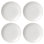 French Perle Scallop 4-Piece Dinner Plate Set