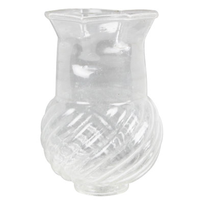 Vase en verre bullé