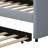 Upholstered Daybed Sofa Bed With Trundle Bed And Wood Slat-806538771