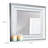 Gala Dresser Mirror, Embedded Crystal Trim w LED, Gray 40x44 Rectangular