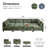 Chenille Sleeper Sectional Corner Couch Modular Sofa Bed With Storage Chaise-2140757531-2139768591