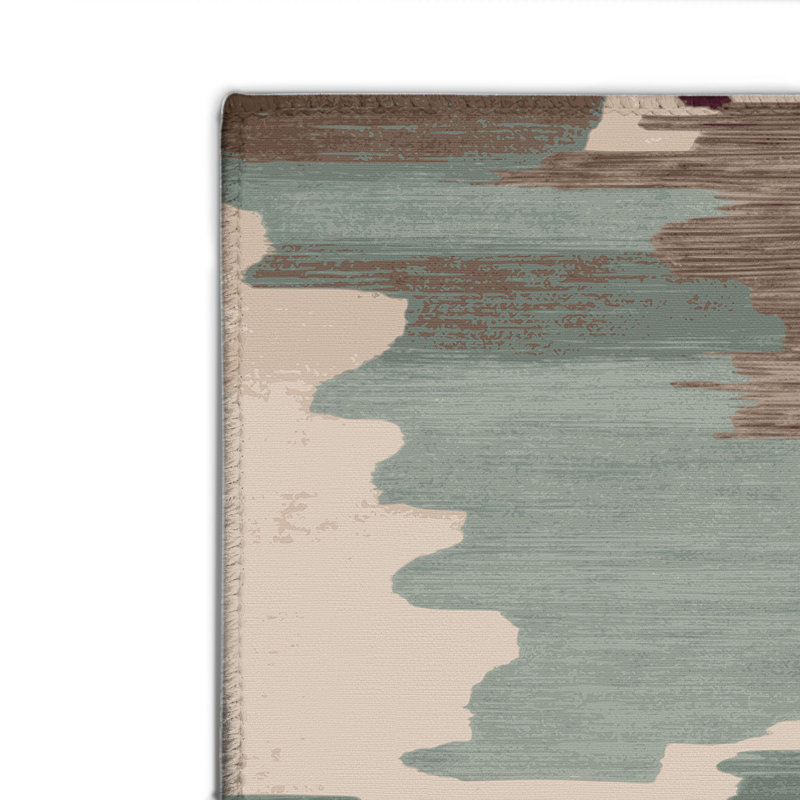 Watercolor Gray Indoor and Outdoor Area Rug, Rectangle 2' x 3'