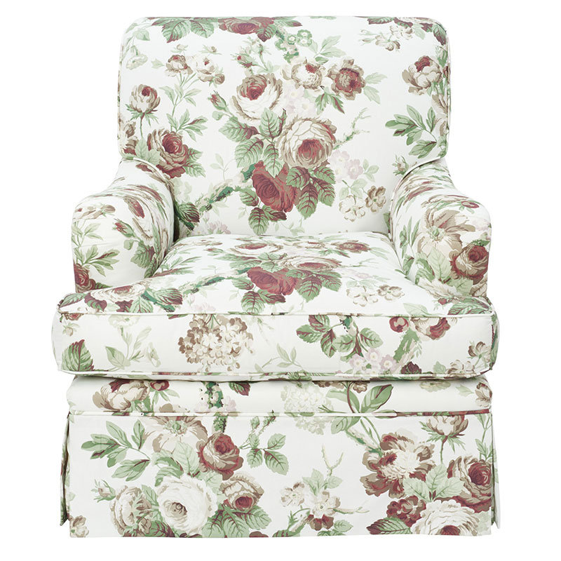 Tissu floral Nancy, Grisaille