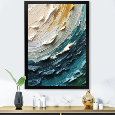 " Teal Cream Surreal Spirals II "