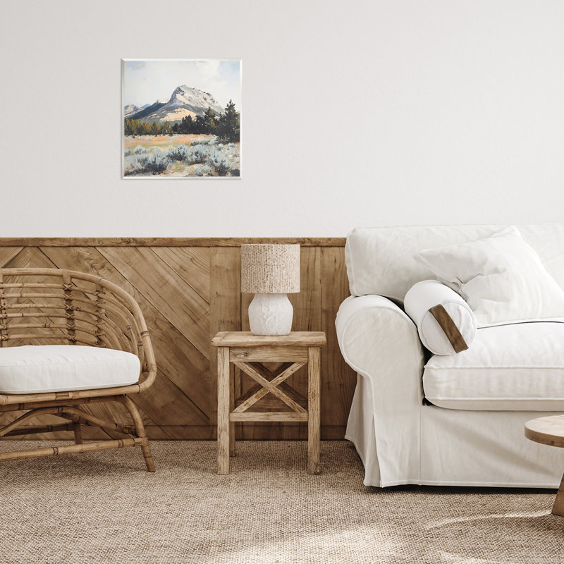 «Desert Mountains and Forest Landscape», plaque murale par Petal Prints Design