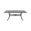 Table de salle à manger d'extérieur rectangulaire en fonte d'aluminium, cuivre brillant