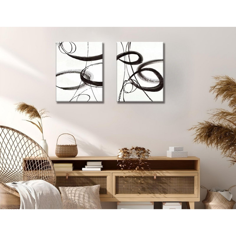 Stunning Decorative Canvas Paintings (2 Pieces), 11.8 x 15.7 inches Each | 50% Cotton / 50% Polyester, Digital Printing on Canvas | Elegant Wooden Frame (0.8 x 1.2 inches) | Perfect for Home Decor & Art Enthusiasts
