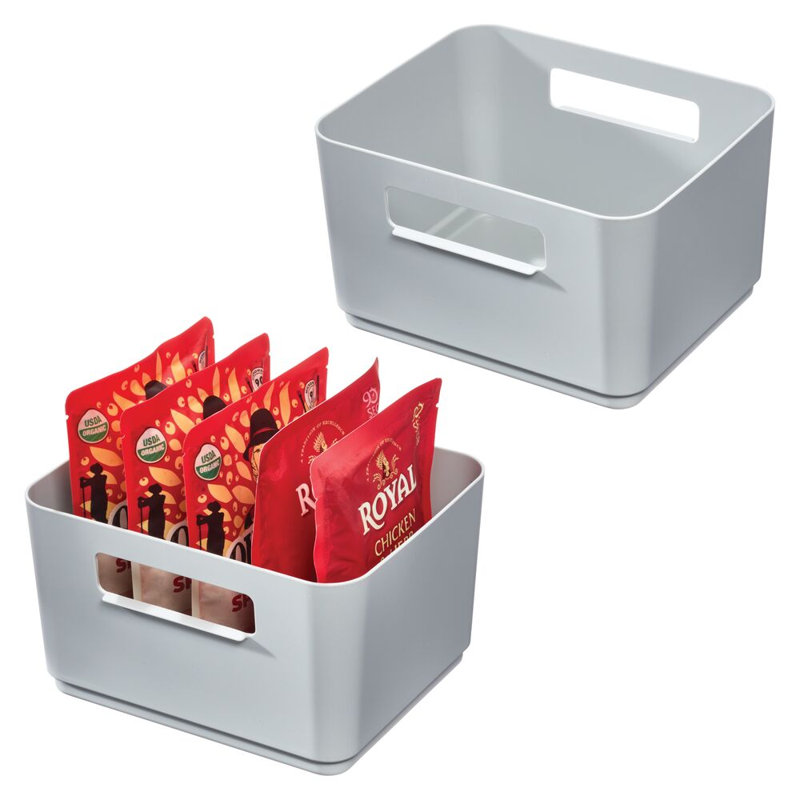 Ensemble de 2 bacs de rangement pour garde-manger en plastique iDesign