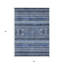 Tapis intérieur lavable intérieur / extérieur bleu marine et denim 5 pi x 8 pi HomeRoots