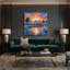 Art mural sur toile grise cités villes-329445004