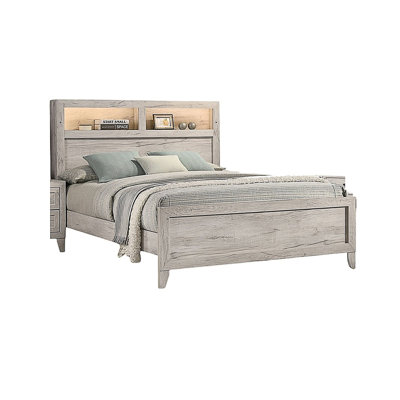 Queen Size Bed W Headboard Shelves