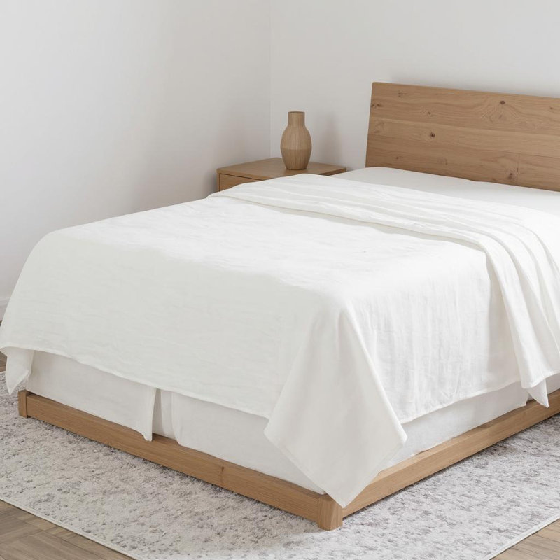 Ivory Linen Twin Flat Sheet