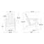 Chaise Adirondack en poly résistant aux intempéries avec table d'appoint Lucus-997433811