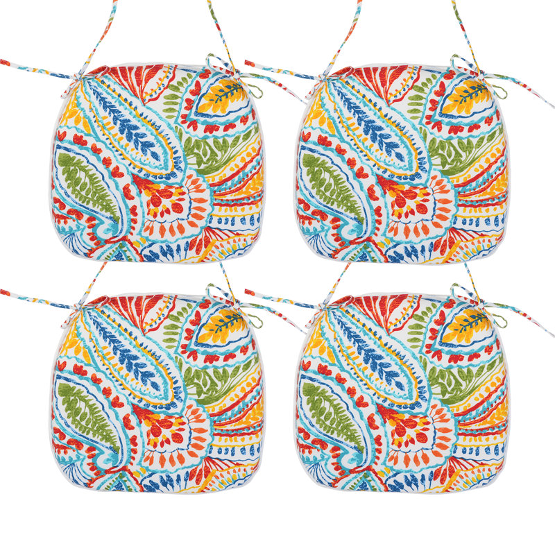 Coussin de siège d'extérieur Jogana, Multicolore, L 13,2 po x P 16,5 po