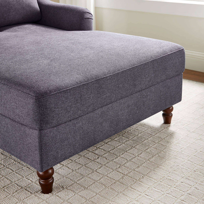Chaise longue d'intérieur avec dossier réglable, Gris