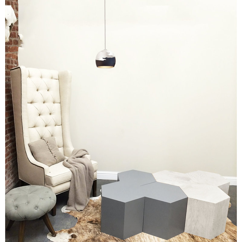 Ombre 1 - Light Pendant, Nickel, Matte Black/Silver, Yes