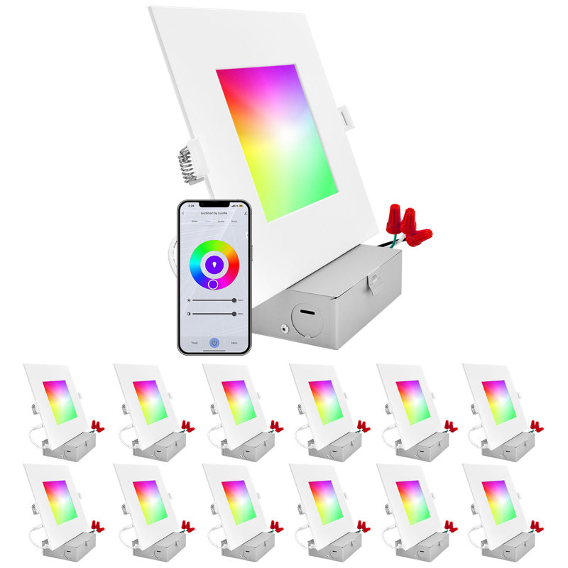 7.16'' Tunable Color Temperature Air-Tight IC Rated LED Canless Recessed Lighting Kit