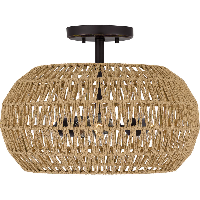 Angella Fabric Semi Flush Mount