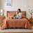Floral Embossed Quilted Bedspread Set, Oversized and Lightweight Bedding Set with Pillow Shams-124091352-124091364