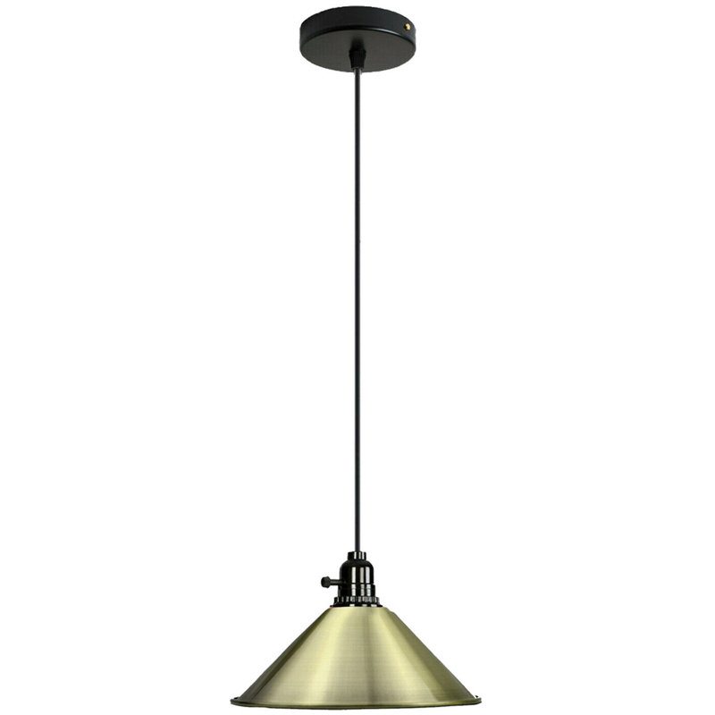 Faris 1 - Light Black Pendant, Green Brass