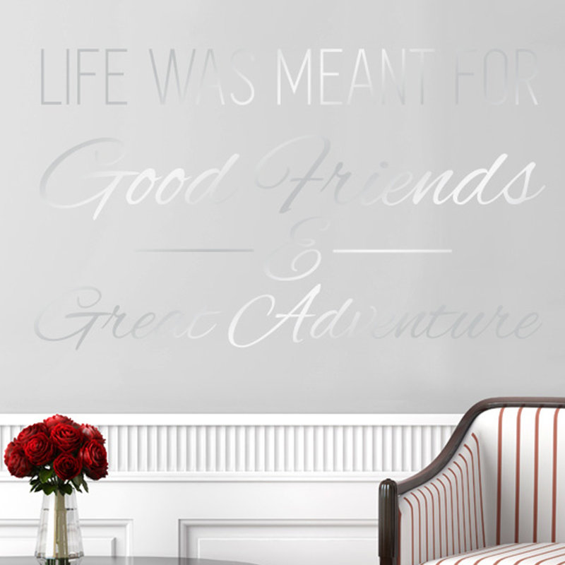 Wall Decal, Medium, Shiny Silver