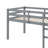 Twin Loft Bed With Guardrails And Ladder-721587308
