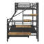 Metal Twin Over Full Size Bunk Bed With Bottom Bunk-1467520201