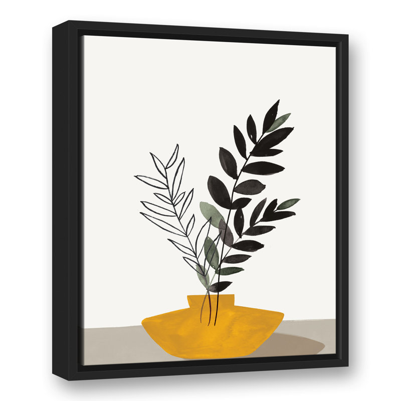 Tableau encadré flottant sur toile, H 21,75 po x l 17,75 po x P 1,75 po, Cadre flottant noir