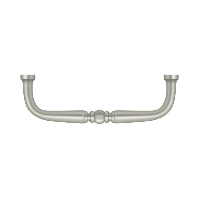 Poignée Deltana PCT350U15 Traditionnel; 3 1/2 po; finition nickel satiné, Nickel brossé