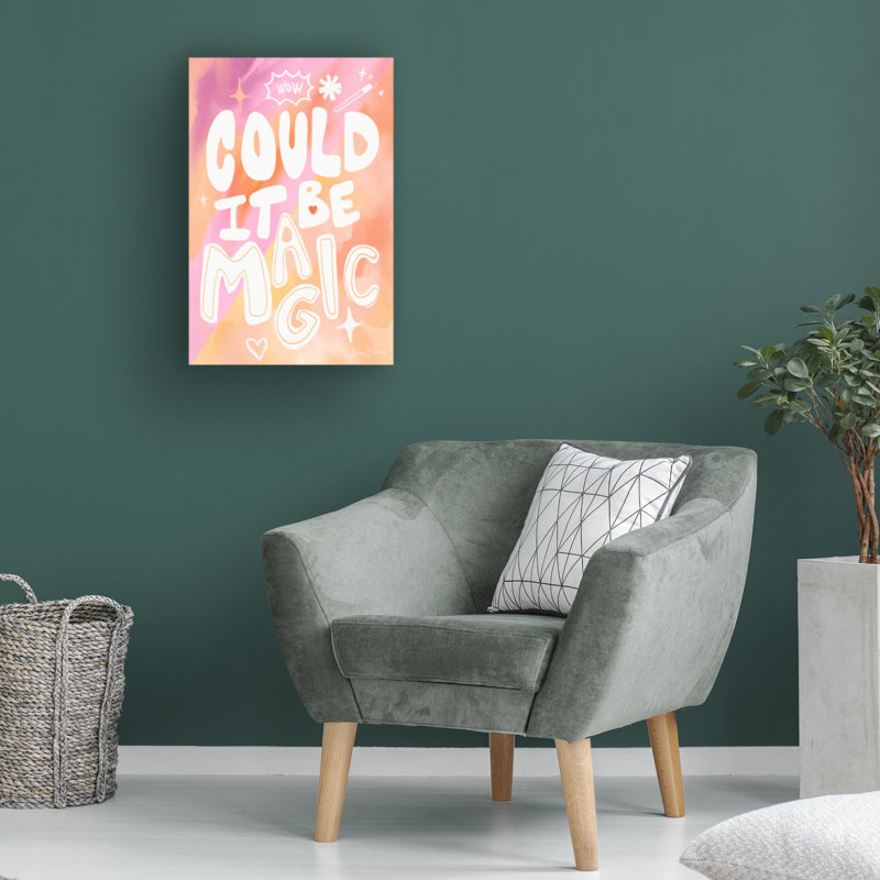 Œuvre sur toile «ologic rose pêche », H 19 po x l 12 po