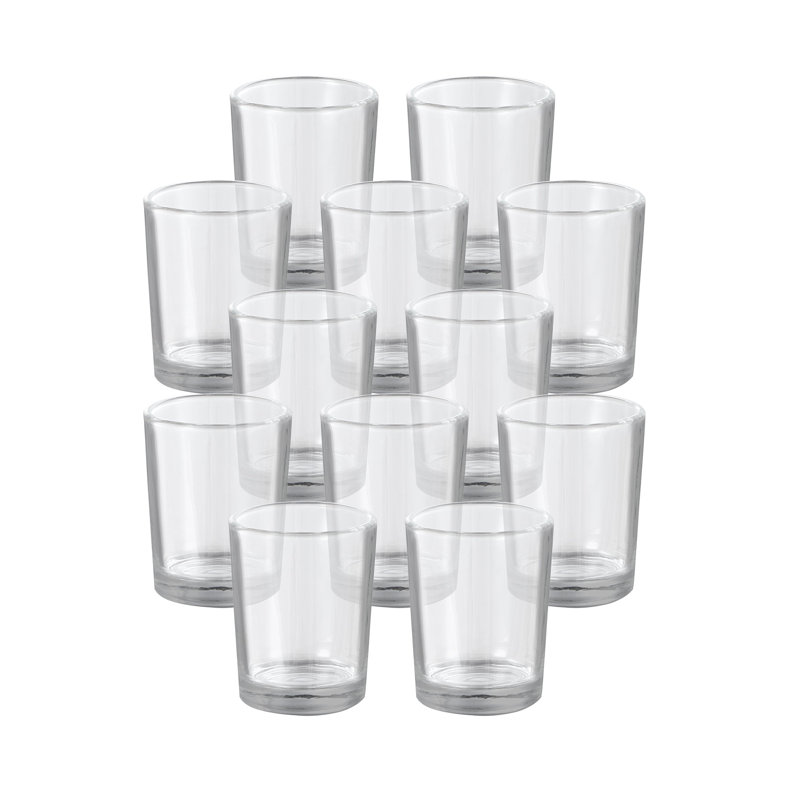 Glass Tabletop Votive Holder, 2.125" H x 1.75" W x 1.75" D