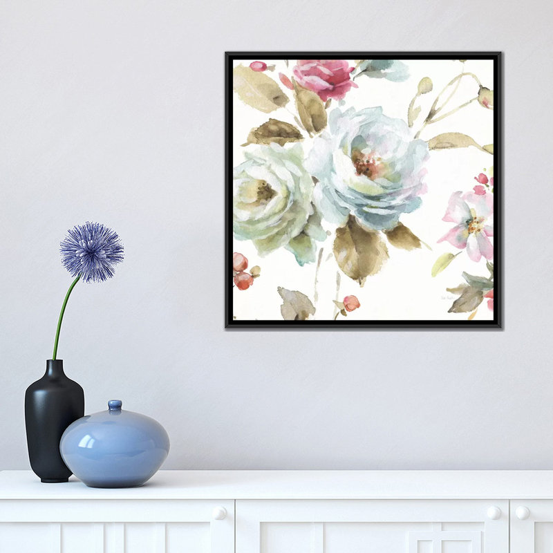 «Beautiful Romance VI», reproduction d'impression sur toile tendue, H 18 po x l 18 po x P 1,5 po, Toile encadrée noire