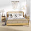Alarich Rattan Bedside Table Nightstand with Storage Shelf Set of 2 Natural