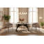 Thomas - Modern Grey Fabric + Pewter Dining Chair