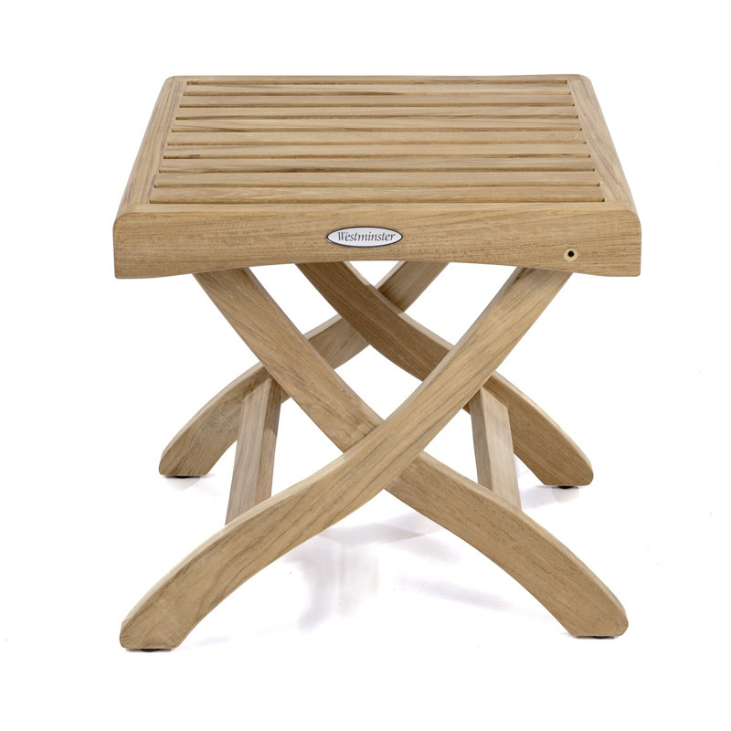 Westminster Teak Square Teak Folding Outdoor Side Table , 17.5'' in. W 16.75'' in. D
