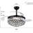 48" Dimmable Crystal Ceiling Fan With Led Lights And Remote Control-1296024275